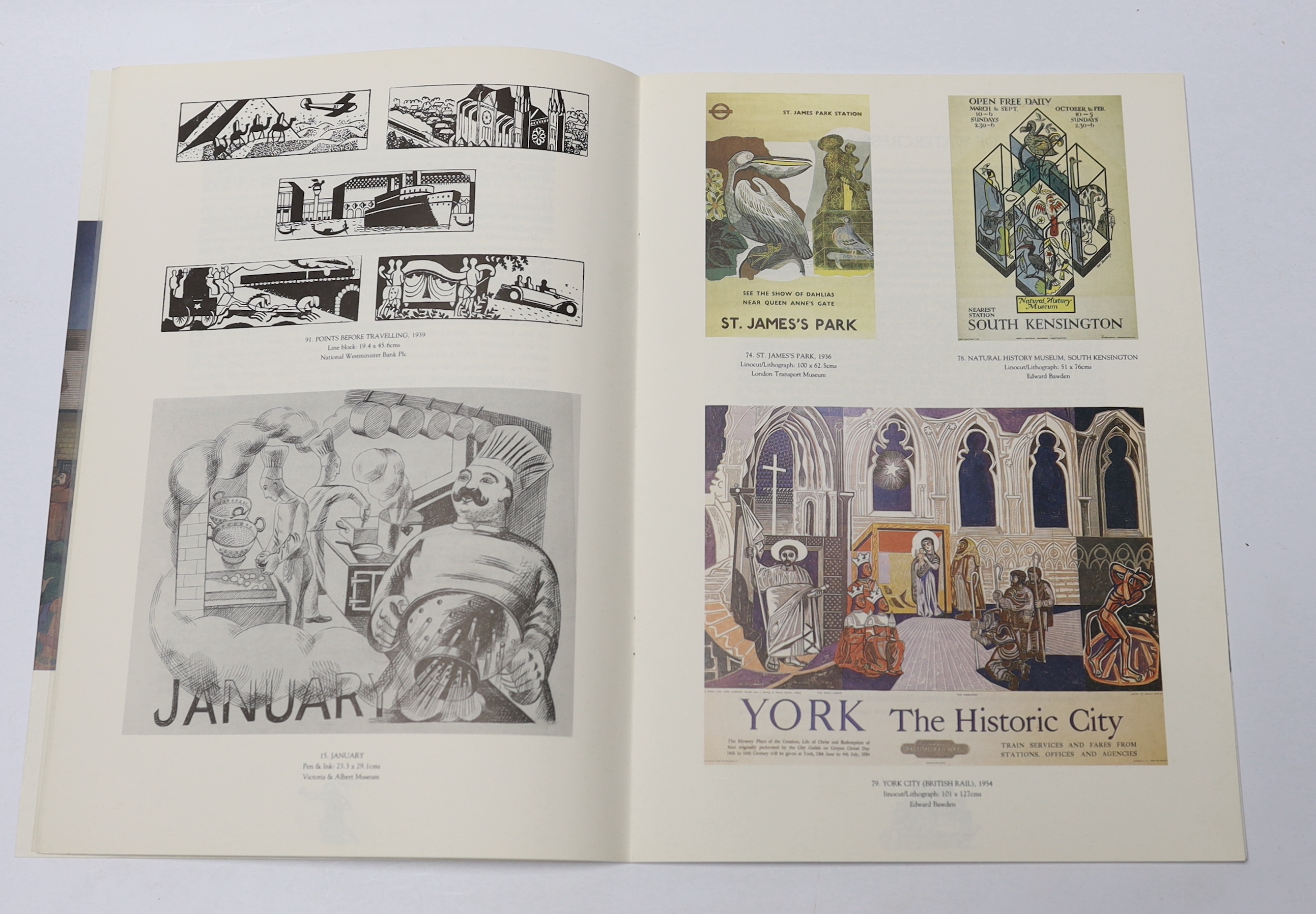 Bawden, Edward - The Art of Design: An Exhibition Initiated by The Herbert Read Gallery, Kent Institute of Art and Design Canterbury College for the Fifth Canterbury Arts Festival 1988, 4to, signed to ‘’tracing paper’’ f